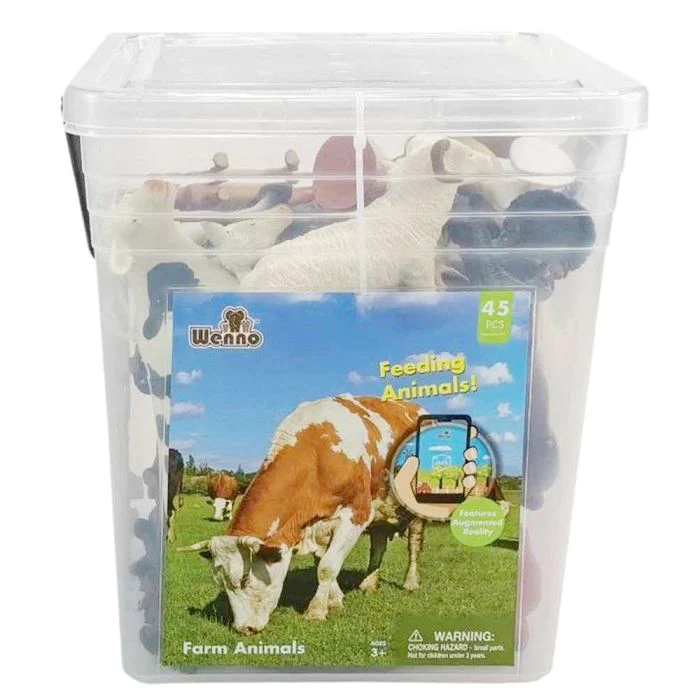 Wenno Farm Animals Square Bucket 45pcs 6804 - Image 4
