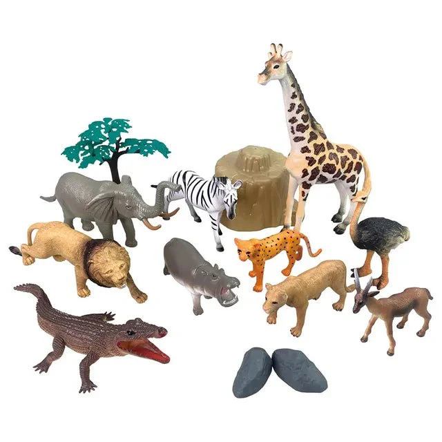 Wenno Jungle Animal Playset 14 Pieces