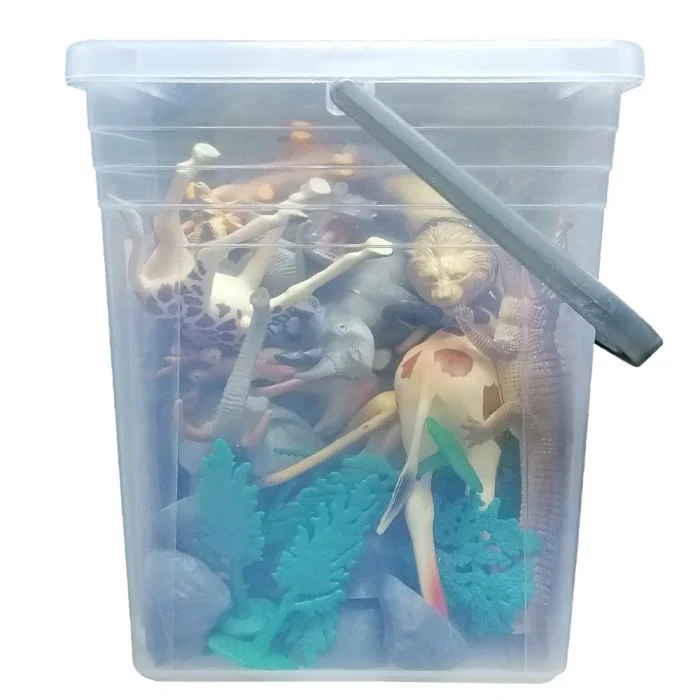 Wenno Jungle Animals Playset Square Bucket 45pcs 6801