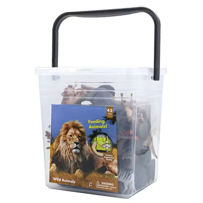 Wenno Jungle Animals Playset Square Bucket 45pcs 6801 - Image 3
