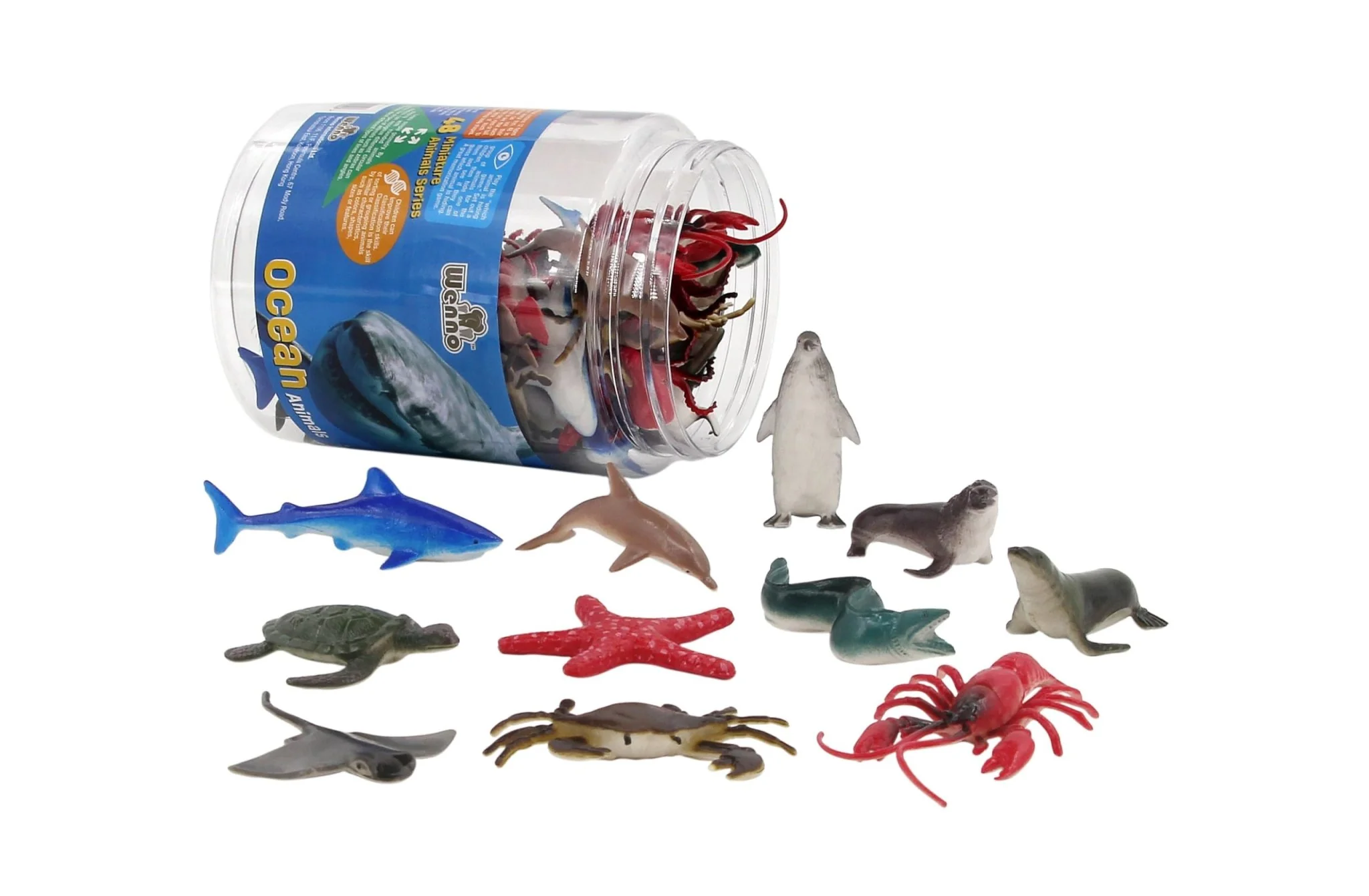 Wenno Ocean Animals Bucket 48pcs 6802 - Image 3