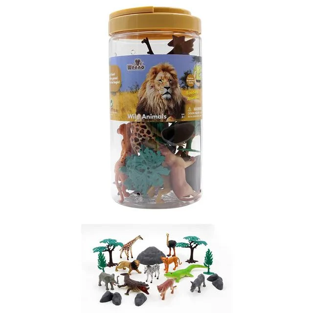Wenno Wild Animals Playset 20pcs - Image 3