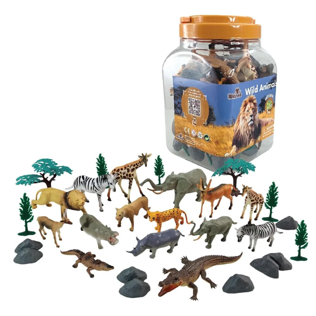 Wenno Wild Animals Playset 30pcs