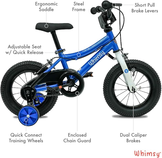 Whimsy Classic Bicycle 12 Inch Blue WM12CL-BL - Image 5