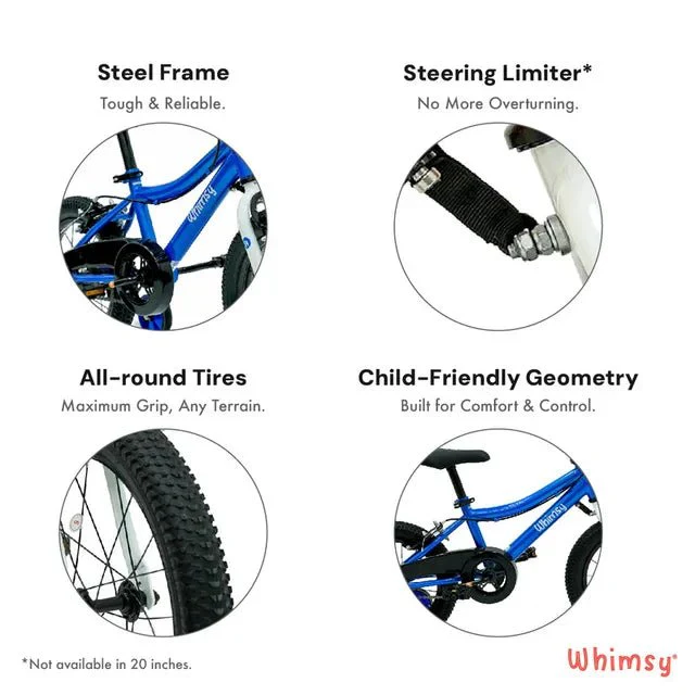 Whimsy Classic Bicycle 14 Inch Blue WM14CL-BL - Image 4