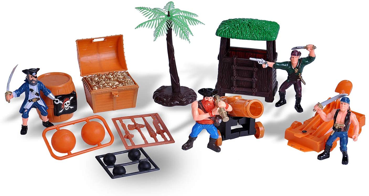 Wild Republic Adventure Bucket Figurine Set Pirate