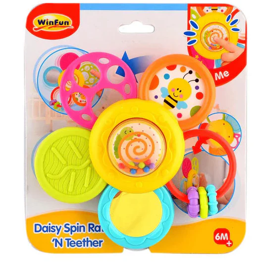 WinFun Daisy Spin Rattle ‘N Teether 000776 - Image 2