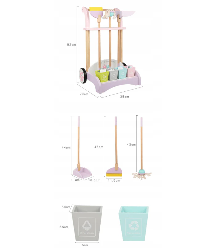 Wooden Cleaning Toy Set MSN19005 - Image 4
