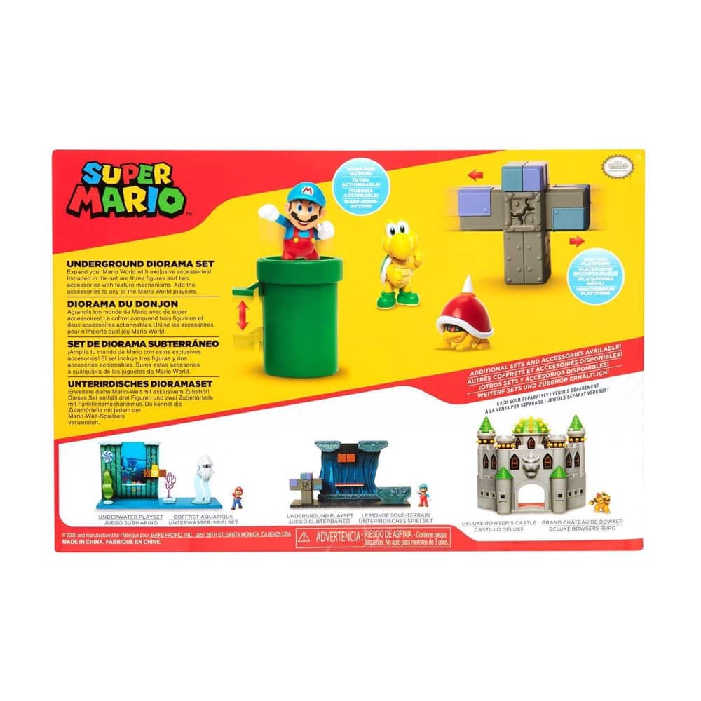 World of Nintendo Super Mario Underground Diorama Set 2.5-Inch 40426