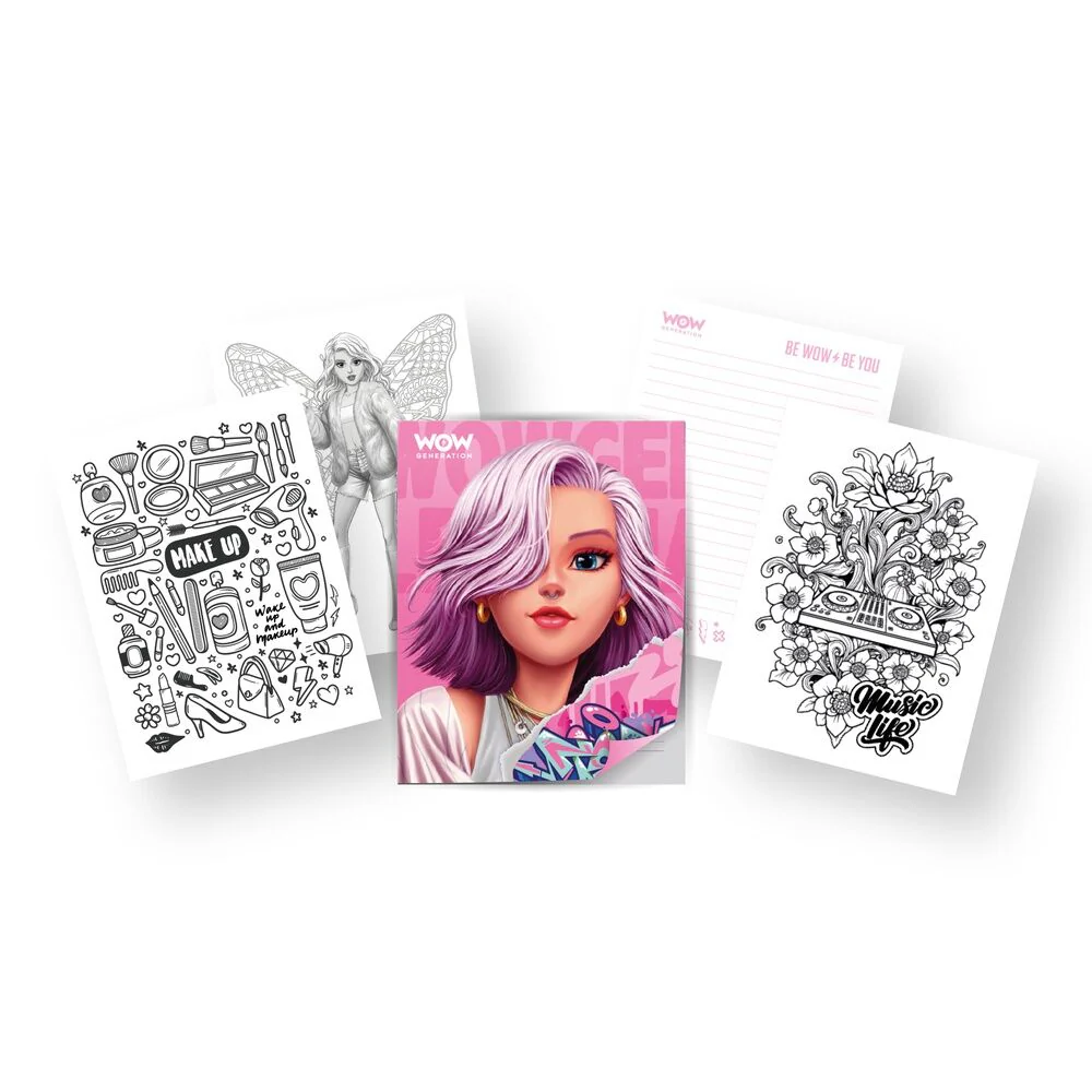 Wow Generation Colouring Notebook With 8 Metallic Gel Pens WOW00143 - Image 3