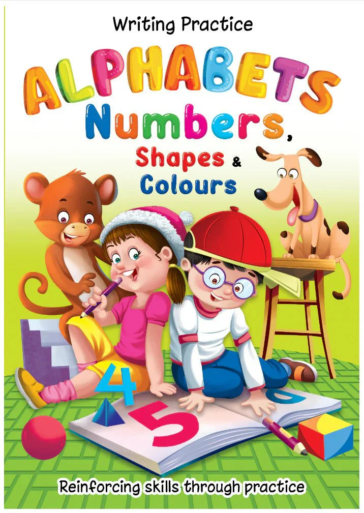 Writing Practice Alphabets Numbers Shares And Colours