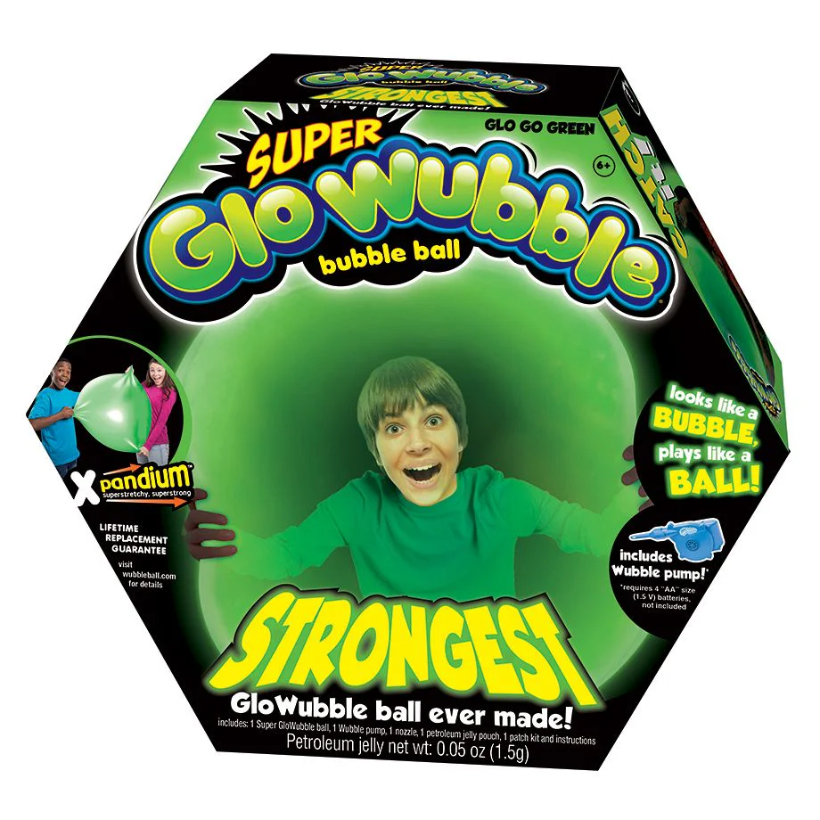 Wubble Bubble Super Glo Wubble Ball with Pump Green 81120