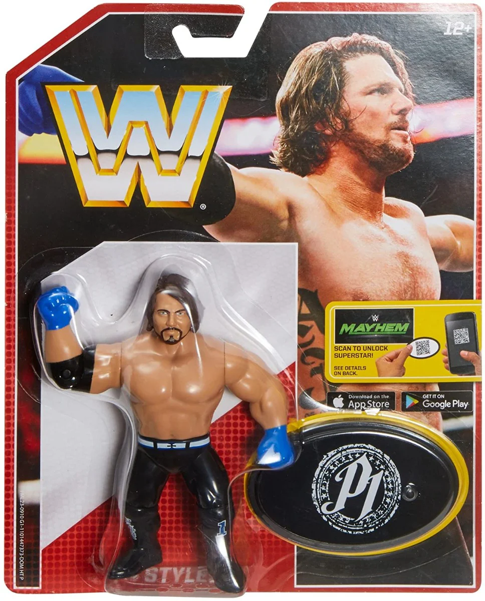 WWE Retro Series 3 AJ STYLES 4.5inch Action Figure FML20 - Image 2