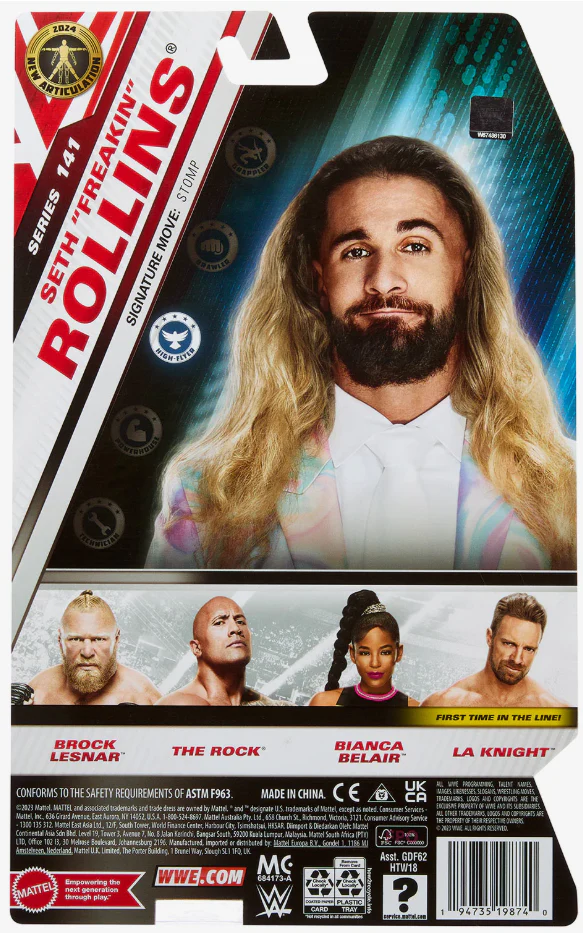 WWE Series 141 Seth Freakin Rollins Action Figure HTW18/GDF62 - Image 2