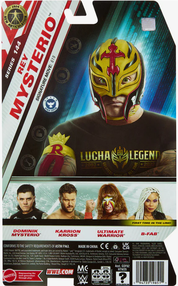 WWE Wrestling Series 144 Rey Mysterio Action Figure HTW29/GDF62 - Image 2