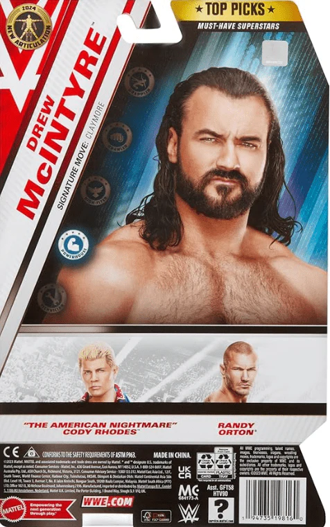 WWE Wrestling Top Picks 2024 Drew McIntyre Action Figure HTV92/GFT58 - Image 5