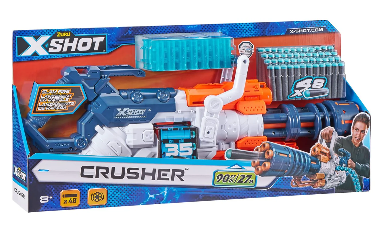 X-Shot Excel Crusher with 48 Darts and Dart Belt 36382