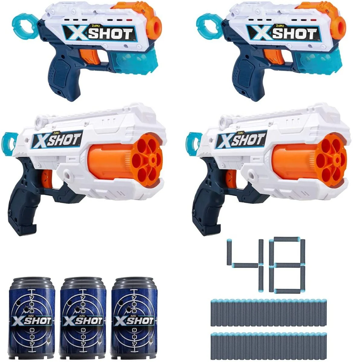 X-Shot Excel Double Kickback Double Reflex 6 Foam 36234