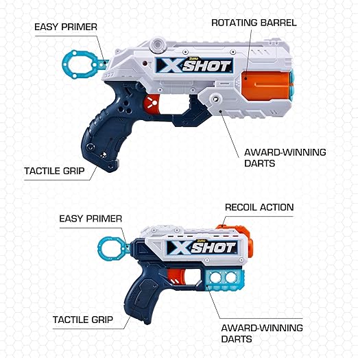 X-Shot Excel Double Kickback Double Reflex 6 Foam XS-36234/XS-36234-A - Image 2