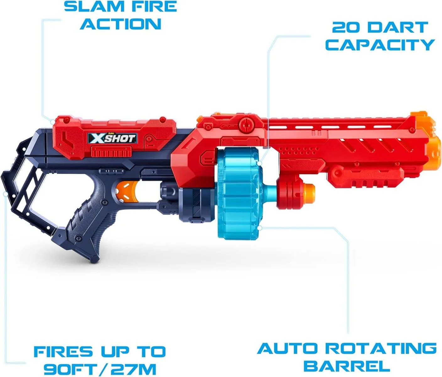 X-Shot Excel Turbo Fire Blaster With Darts 36270 - Image 4
