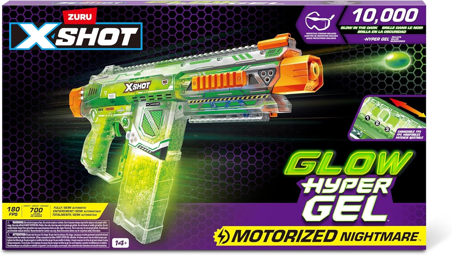 X-Shot Hyper Gel Glow In The Dark (Large) XS-36783 - Image 2