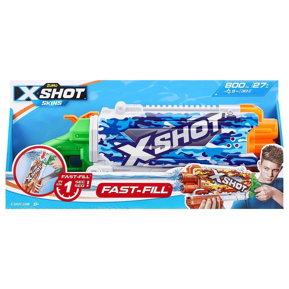 X-Shot Skins - Fast-Fill Pump Action Water Blaster - Water Camo XS-11855E