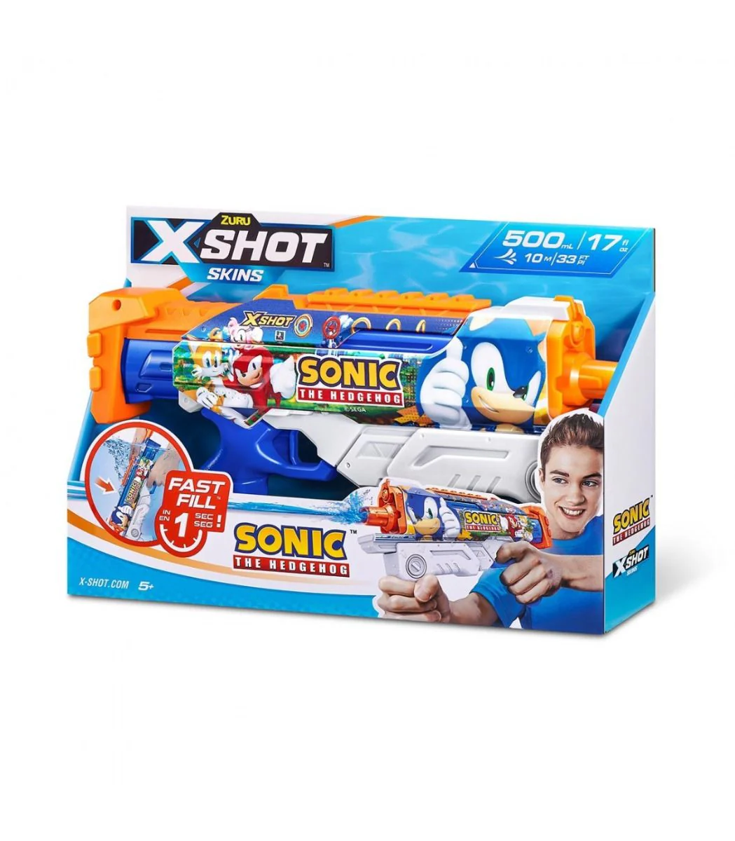 X-Shot Skins Hyperload Fast Fill Sonic The Hedgehog XS-118107