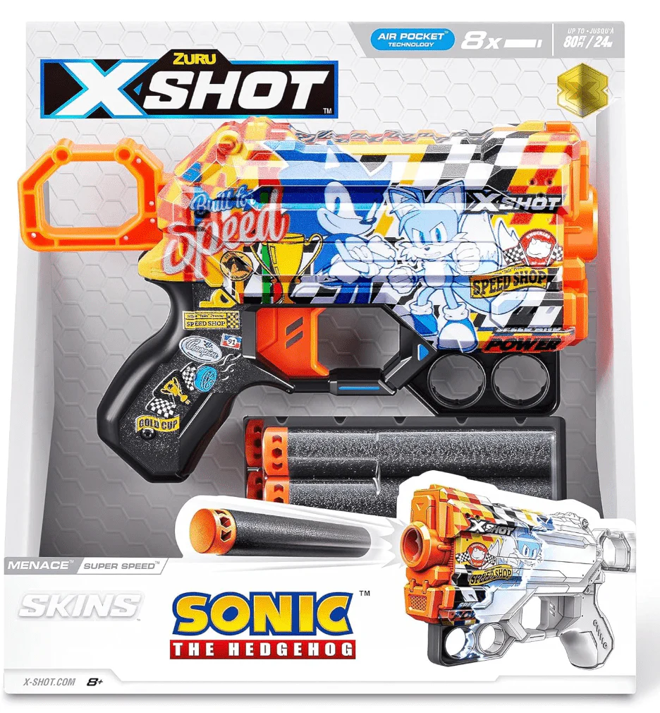 X-Shot Skins Menace Sonic 8Darts XS-36660A