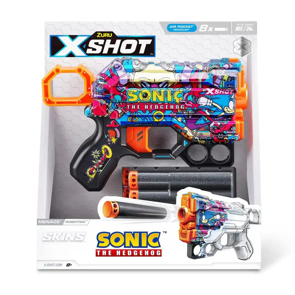 X-Shot Skins Menace Sonic Speed Shop Racing Team 8Darts XS-36660B - Image 2