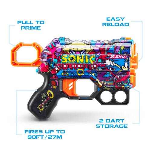 X-Shot Skins Menace Sonic The Hedgehog 8Darts XS-36660G - Image 2