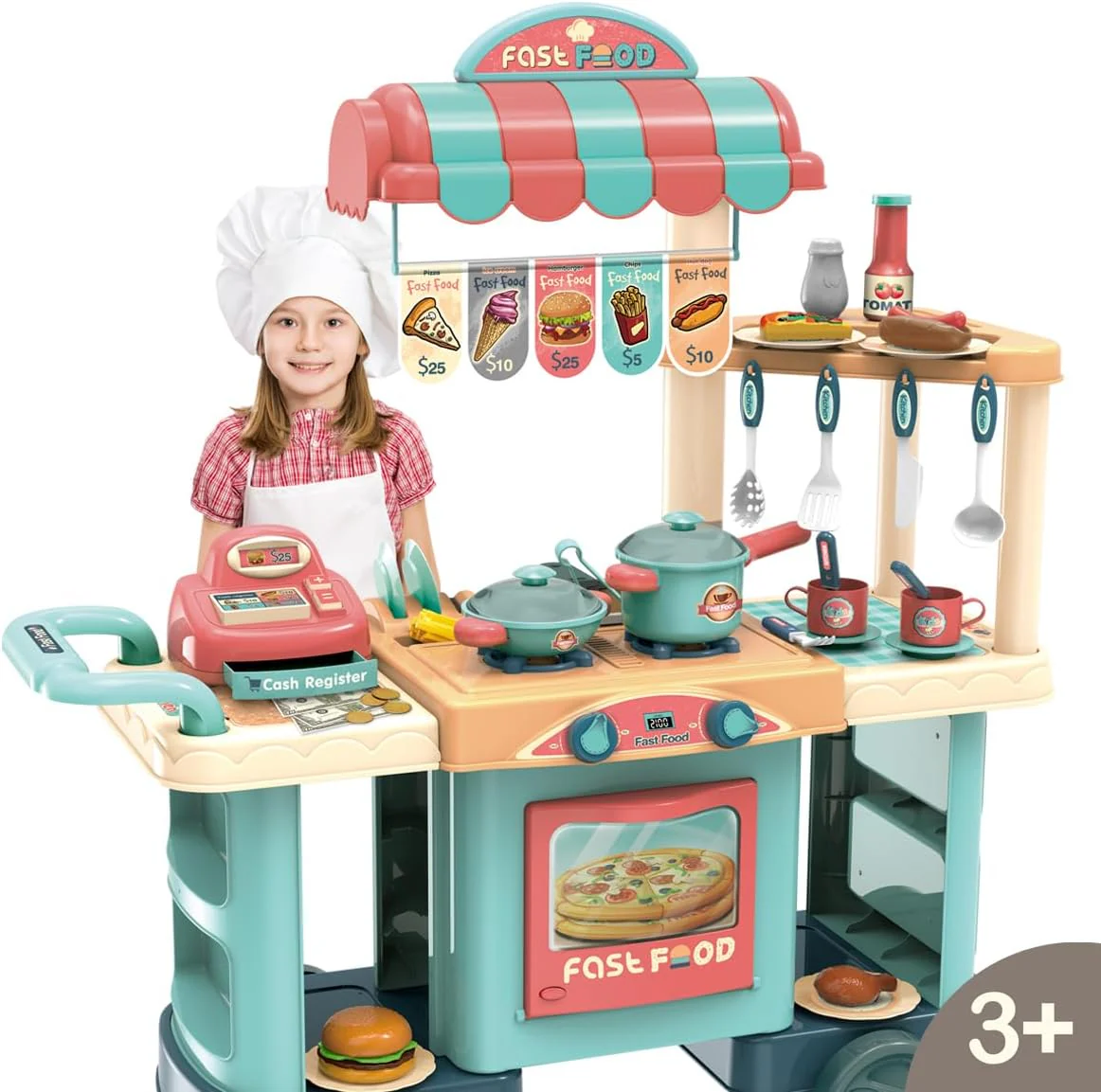 XC Little Chef Fast Food Cart 008-958 - Image 3
