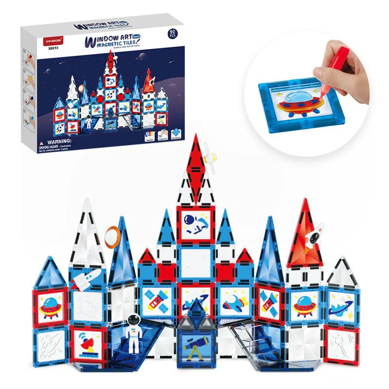 Xinbida Window Art Magnetic Blocks 90-Pcs X6010 - Image 2