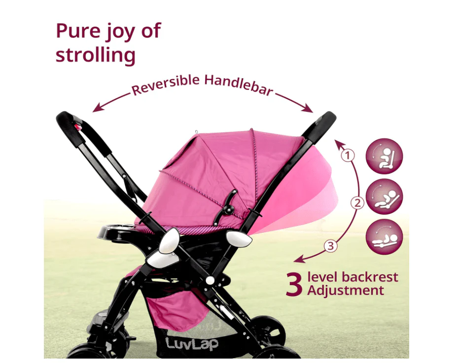 Xplorer Baby Stroller Pink S5000 - Image 3