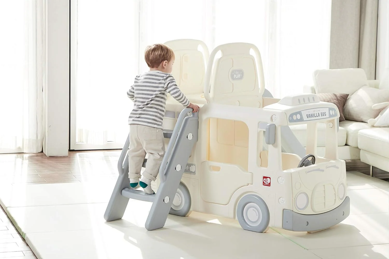 YaYa Little Bus 3in1 Slide Playset Vanilla Y2123 - Image 2