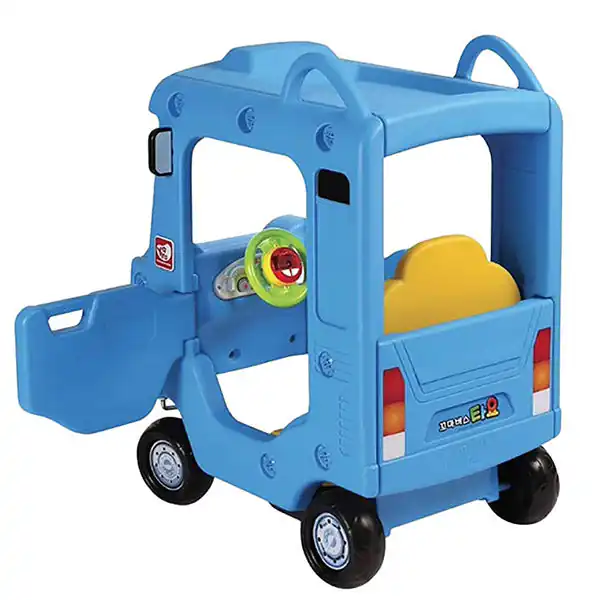 Yaya Ride On Push Car Roof School Bus Blue Z-01 - Image 2