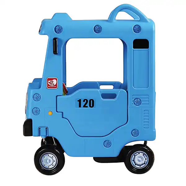 Yaya Ride On Push Car Roof School Bus Blue Z-01 - Image 3