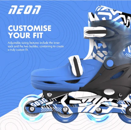 Yvolution Neon Combo Skates 12-2 Goteki Blue NC46B4 - Image 2