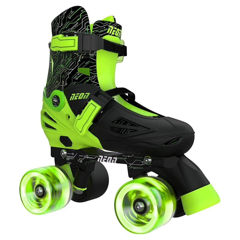 Yvolution Neon Combo Skates Size 3-6 Green/Black NT10G4