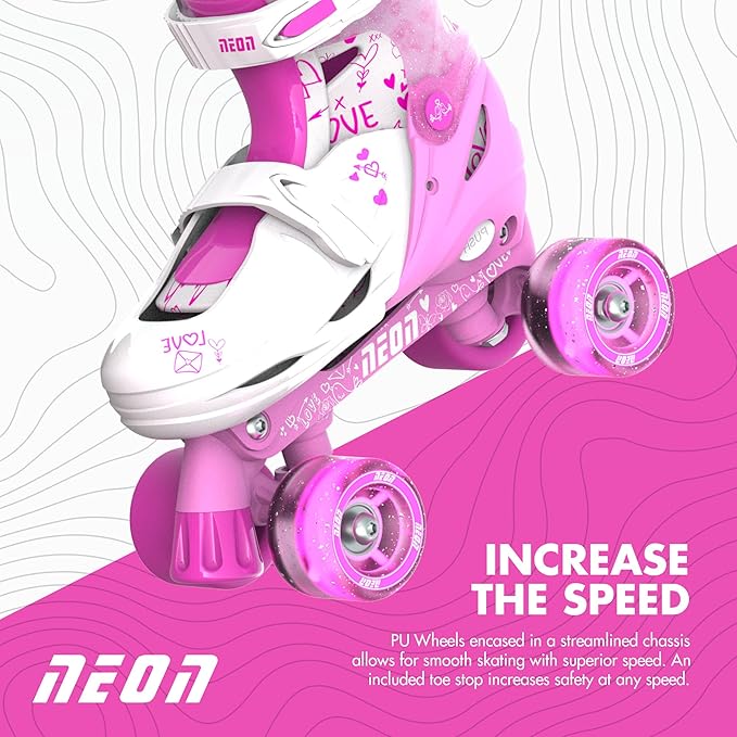 Yvolution Neon Combo Skates Size 3-6 Pink NT10P4 - Image 7