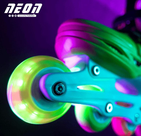 Yvolution Neon Combo Skates Size 12-2 Teal/Pink NT09T4 - Image 8