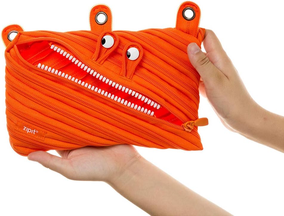 ZIPIT Neon Jumbo Pencil Case – Orange ZTJ-NN - Image 6