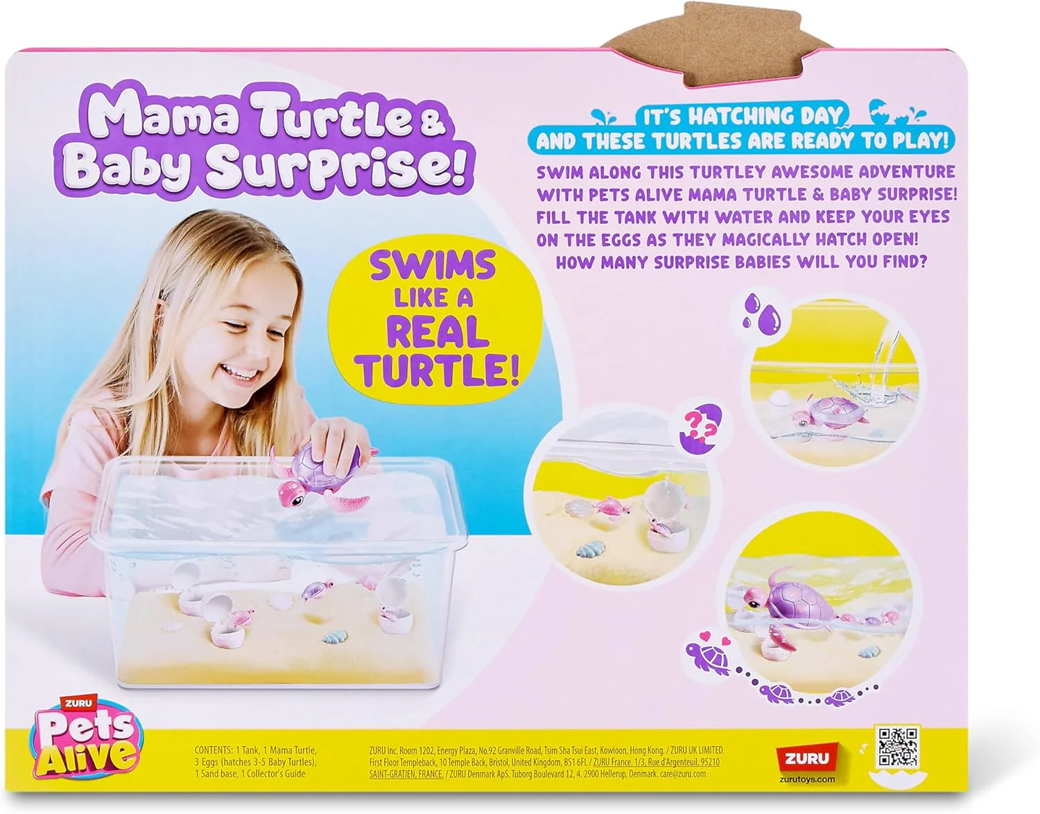 Zuru Pets Alive Mama and Baby Turtle Beach Surprise 9560 - Image 7