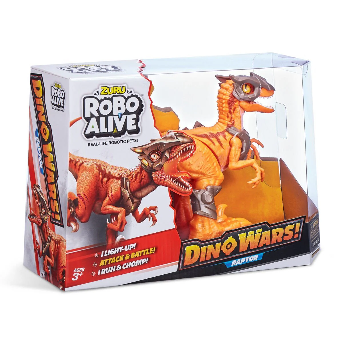 Zuru Robo Alive Dino Wars Raptor Orange 7133 - Image 2