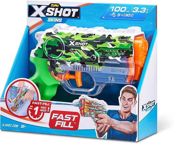 X-Shot Nano Water Fast-Fill Skins Jungle Camo XS-11853B - Image 5